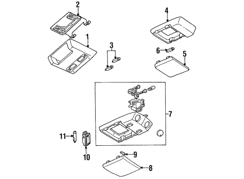 GM 10099586 Housing, Dome Lamp *Graphite