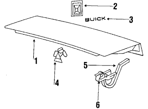 GM 16609508 Hinge Assembly, Rear Compartment Lid