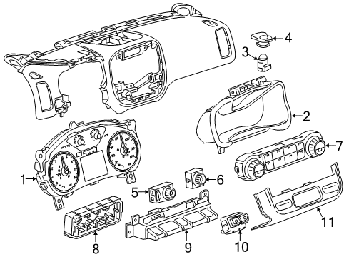 GM 85153721 CLUSTER ASM-INST