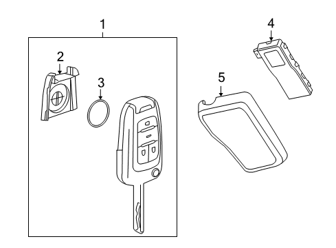 GM 20835400 Key Assembly, Door Lock & Ignition Lock (Cut Key)