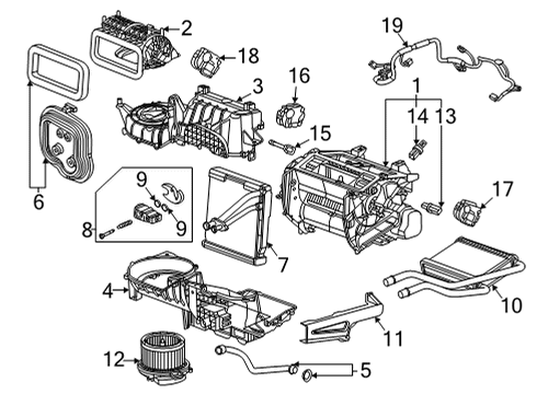 GM 85525998 CASE ASM-A/C EVPR & BLO