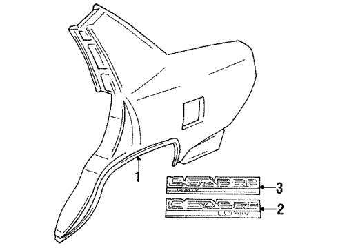 GM 25544632 Plate Assembly, Rear Quarter Name *Black