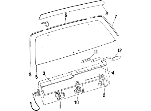 GM 12507441 Cylinder Kit,End Gate Lock (Uncoded)