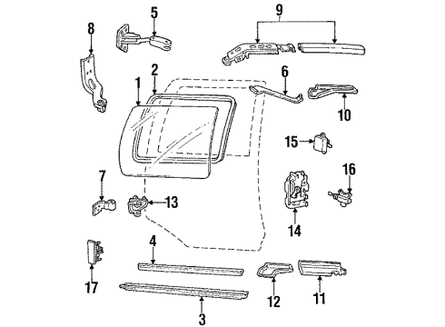 GM 10262759 Bracket Assembly, Rear Side Door Lower Roller