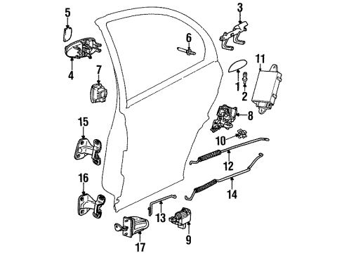 GM 21171234 Rear Side Door Window Regulator Assembly