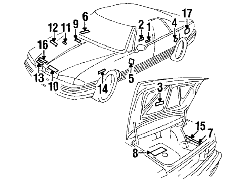 GM 25605328 Label, Dash Wiring Harness Fuse Block Identify