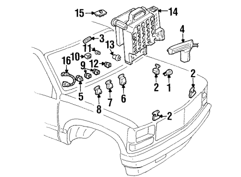 GM 15528797 Block Assembly, Engine Wiring Harness Junction(Wire Junction)