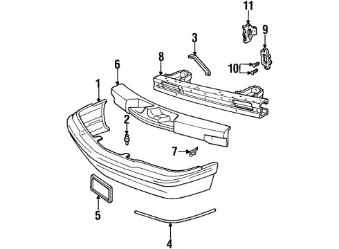 GM 22651443 Bar Assembly, Front Bumper Imp