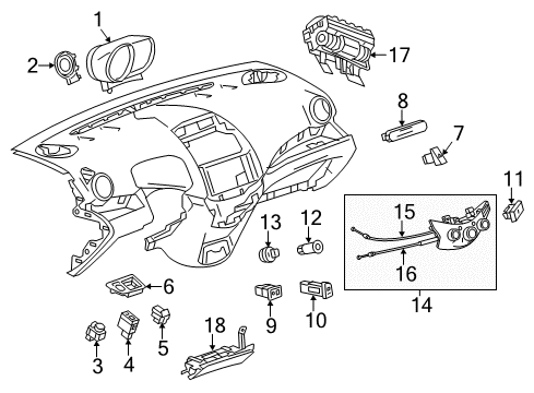 GM 95088393 Heater & Air Conditioner Control Assembly (W/ Rear Window Defogger Switch)