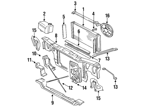 GM 22514558 Baffle, Radiator Air Side