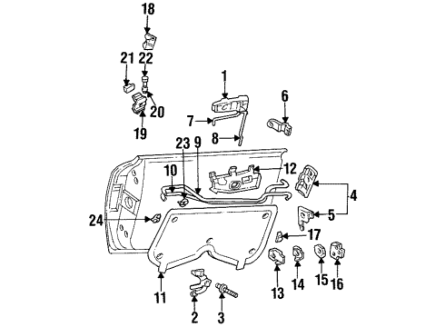 GM 25619085 Plate Assembly, Front Side Door Upper Door Side Hinge Anchor