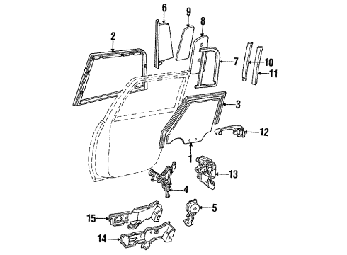 GM 16605641 Rear Door Lock Assembly