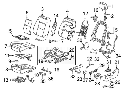 GM 13525911 Actuator Assembly, F/Seat Vert Adjr