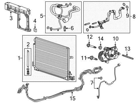 GM 84609132 Air Conditioner Compressor Kit