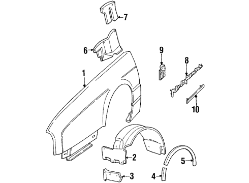 GM 1639538 LINER, Front Fender Inner Wheel House