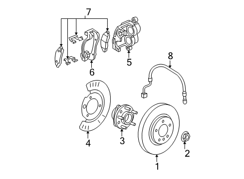 GM 21993086 Piston, Front Brake Caliper