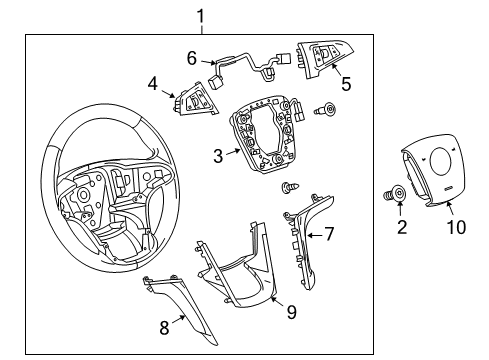 GM 22937925 Switch Assembly, Cruise Control *Cocoa