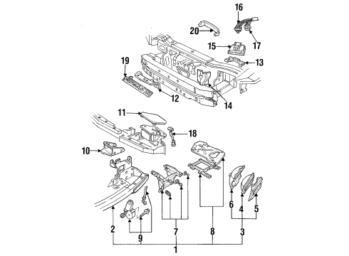 GM 16516654 Actuator Assembly, Headlamp Opening Housing