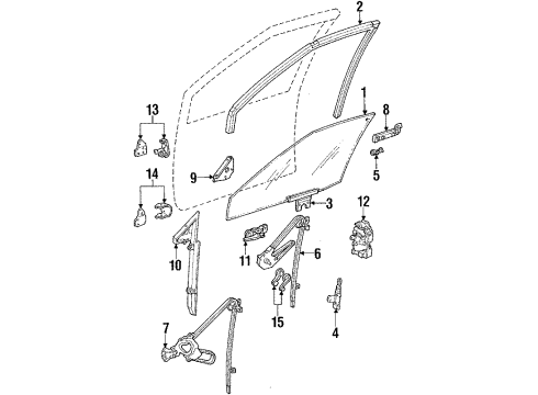 GM 20373111 Channel,Front Side Door Glass Running