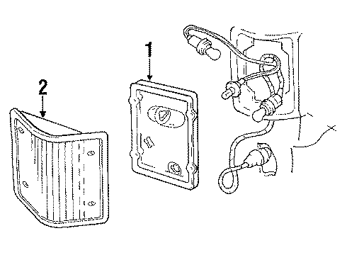 GM 5968329 Lens Assembly, Combination Rear Lamp, Left