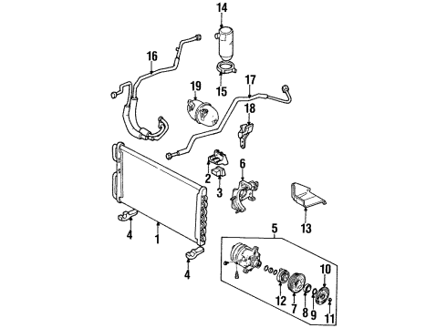 GM 25535341 Clamp Assembly, A/C Compressor & Condenser