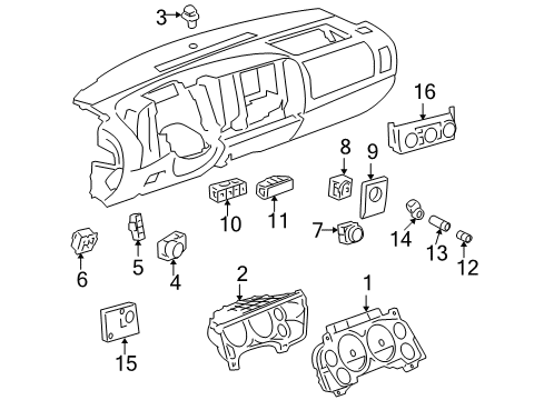 GM 22838398 Cluster Assembly, Instrument