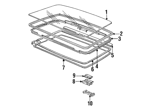 GM 20534581 W/Strip Roof Panel Opening Roof Vent