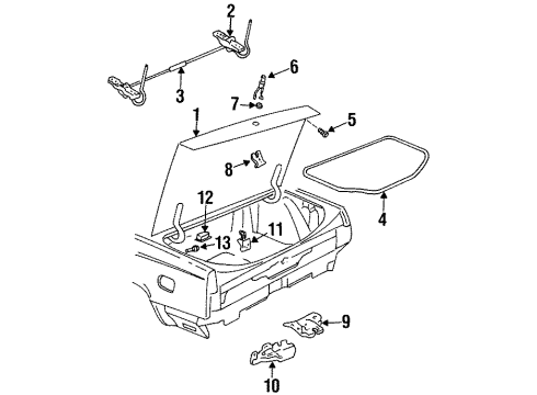 GM 25555725 Switch Assembly, Rear Compartment Lid Release