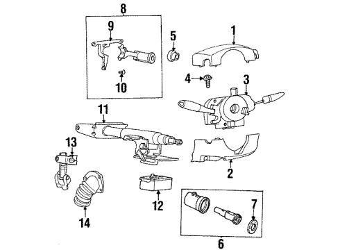 GM 21011597 Steering Column Intermediate Shaft