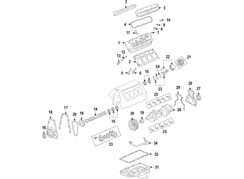 GM 12700127 Engine Assembly, Gasoline (Serv)