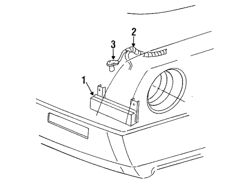 GM 16508518 Lamp Assembly, Rear Side Marker & Side Back Up (Rh)