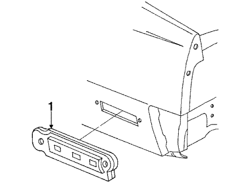 GM 929338 Lamp Asm,Rear Side Marker