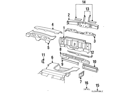 GM 20224222 Emblem,Rear Compartment Lid