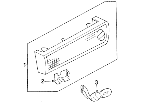 GM 5976023 Lamp Assembly, Back Up & License