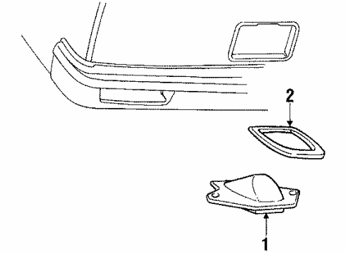 GM 913204 Lamp Assembly, Rear License