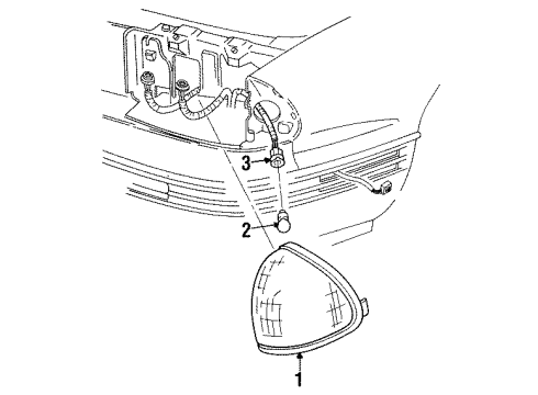 GM 16521744 Lamp Assembly, Corner R.H.