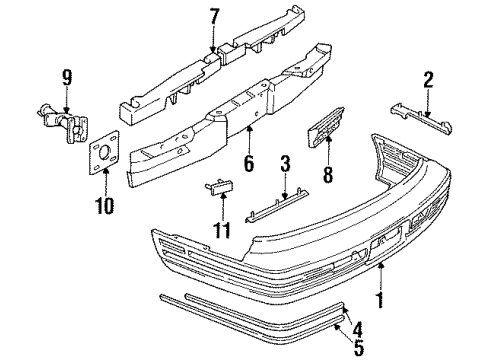 GM 25631306 Bar Assembly, Rear Bumper Imp