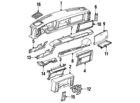 GM 16043375 Heater & Air Conditioner Control Assembly