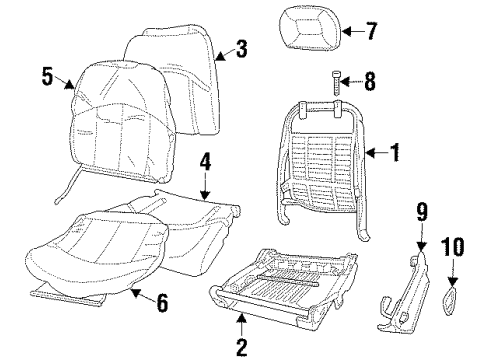 GM 16811365 PAD, Front Seat Cushion