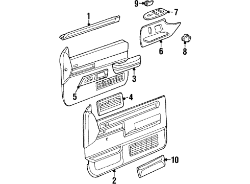 GM 15549492 Plate Assembly, Front Side Door Trim Panel Name (Gmc, Sle Sierra)