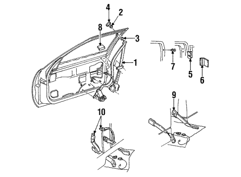 GM 12399894 Belt Unit, Pass Seat Buckle Side*Vr Dark Sapp