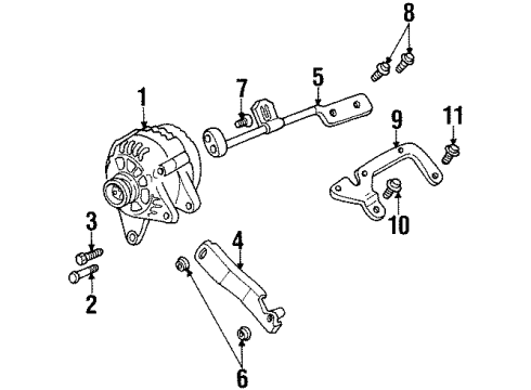 GM 24506039 Stud, Generator Brace