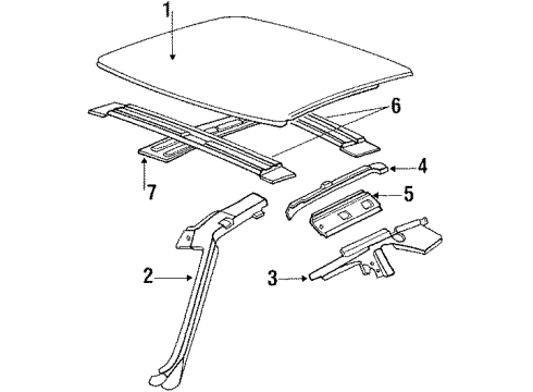 GM 10210401 Weatherstrip Assembly, Roof Side Rail Auxiliary *Black