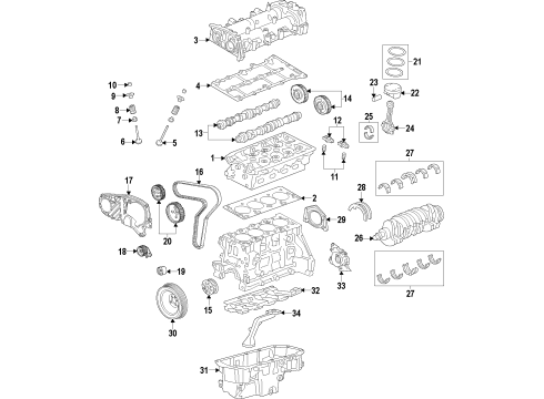 GM 55582545 Camshaft Assembly, Exhaust (Machining)