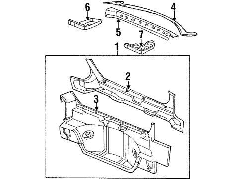 GM 25713796 Support Assembly, Rear Compartment Lid Hinge Box