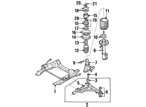 GM 90512292 Strut,Front Suspension(W/Mounting Parts)