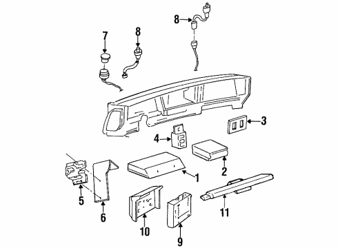 GM 16234964 Telltale Asm, Information Cent