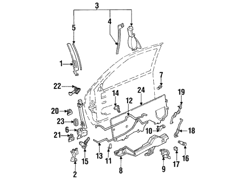 GM 16601512 Retainer,Front & Rear Side Door Outside Handle Rod (RH)(Orange)