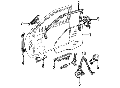 GM 25542705 Front Window Regulator ASSEMBLY