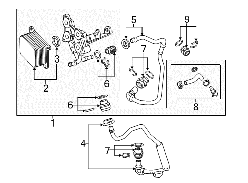 GM 84390145 Pipe Assembly, Trans Fluid Clr Inl & Otlt